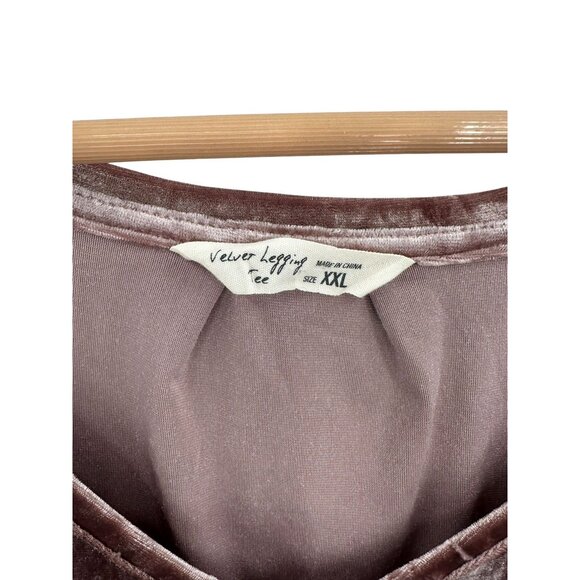 Spring & Mercer Velvet Legging Tee Womens Size XXL Relaxed Basic‎ Feminine Flowy - Picture 5 of 10